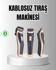 Unisex Şarjlı Saç Ve Sakal Tıraş Makinesi – Ayarlanabilir Tarak Başlıkları, Sessiz Motor