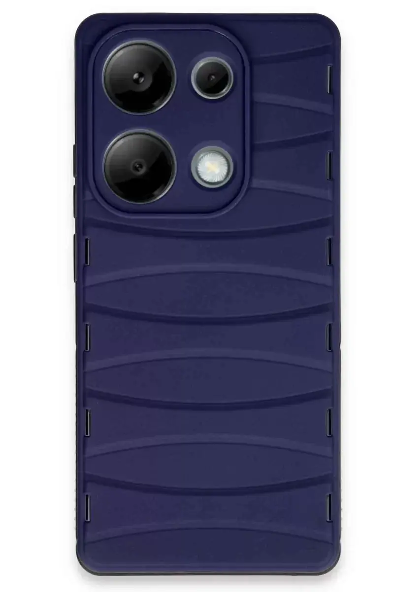 Newface Xiaomi Redmi Note 13 Pro 4g Kılıf Bibercas Silikon Kapak - Lacivert