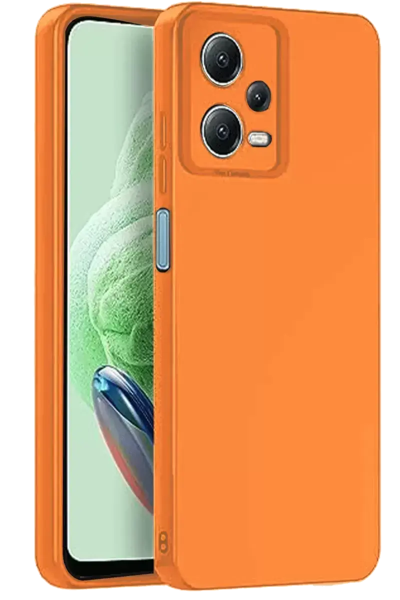 Newface Xiaomi Redmi Note 12 Pro 5g Kılıf Nano İçi Kadife Silikon - Turuncu