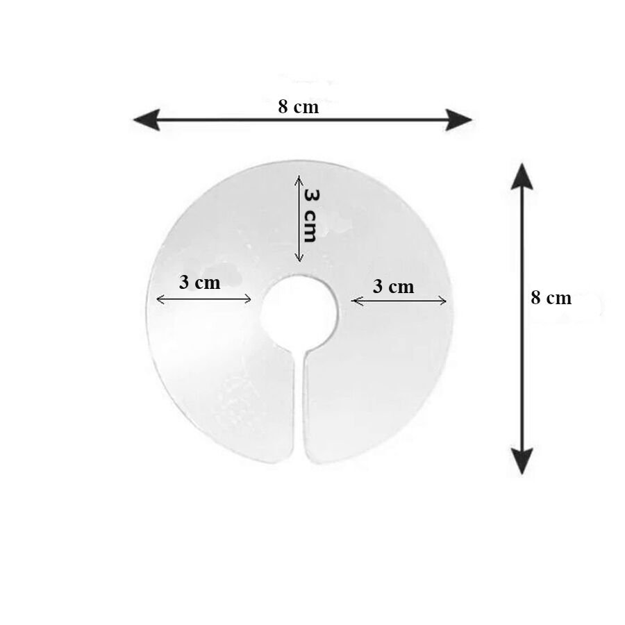 Markapet Elizabet Şeffaf Kuş Yakalığı 3 cm-8 cm Small