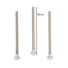 Markapet Doğal Ahşap Kuş Tüneği 1.2 cm-25 cm Standart  ( 2 Adet )