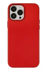 Newface İphone 13 Pro Kılıf Asya Deri Silikon - Kırmızı