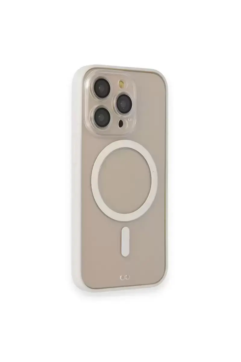 Newface Apple İphone 14 Pro Kılıf Grand Magneticsafe Kapak - Beyaz