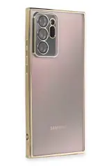 Newface Samsung Galaxy Note 20 Ultra Kılıf Razer Lensli Silikon - Gold