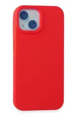 Newface Apple İphone 15 Kılıf Nano İçi Kadife Silikon - Kırmızı