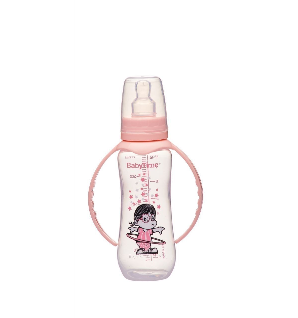BabyTime BT069 Kulplu Pp Biberon 250Cc - Pembe