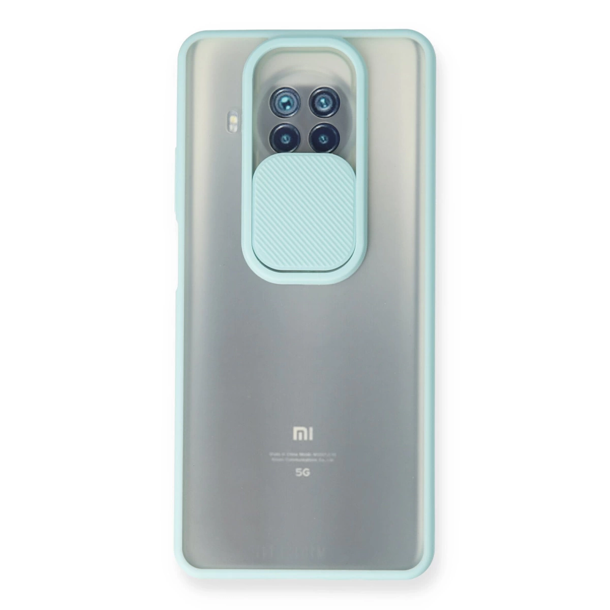 Xiaomi Mi 10t Lite Kılıf Palm Buzlu Kamera Sürgülü Silikon - Turkuaz