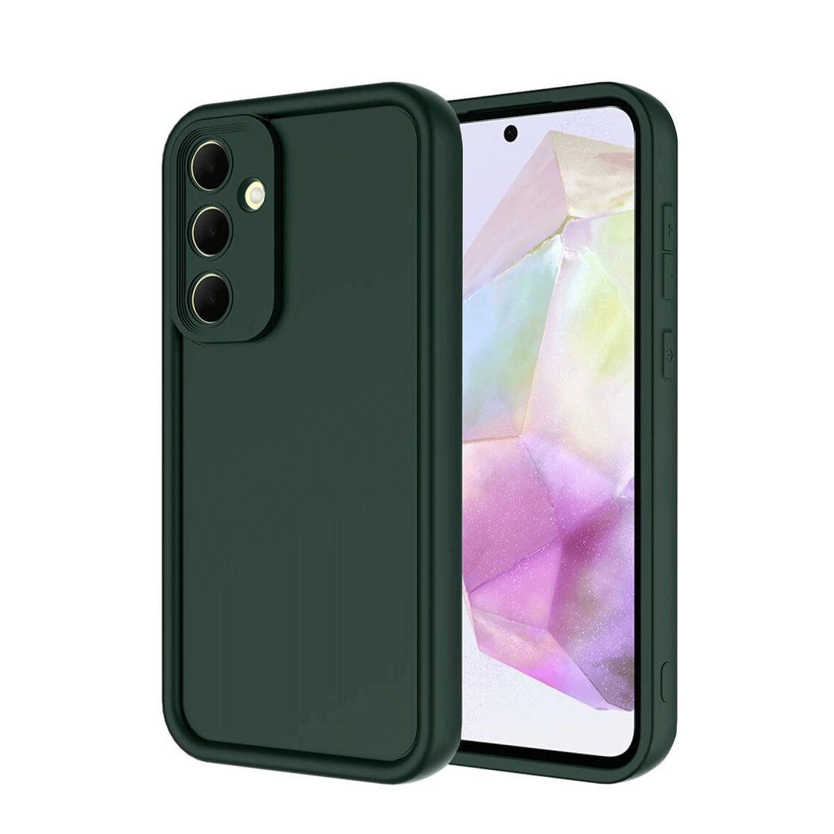 Samsung Galaxy A36 Kılıf Viera Silikon - Koyu Yeşil