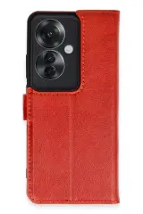 Newface Oppo Reno 11f Kılıf Trend S Plus Kapaklı Kılıf - Kırmızı