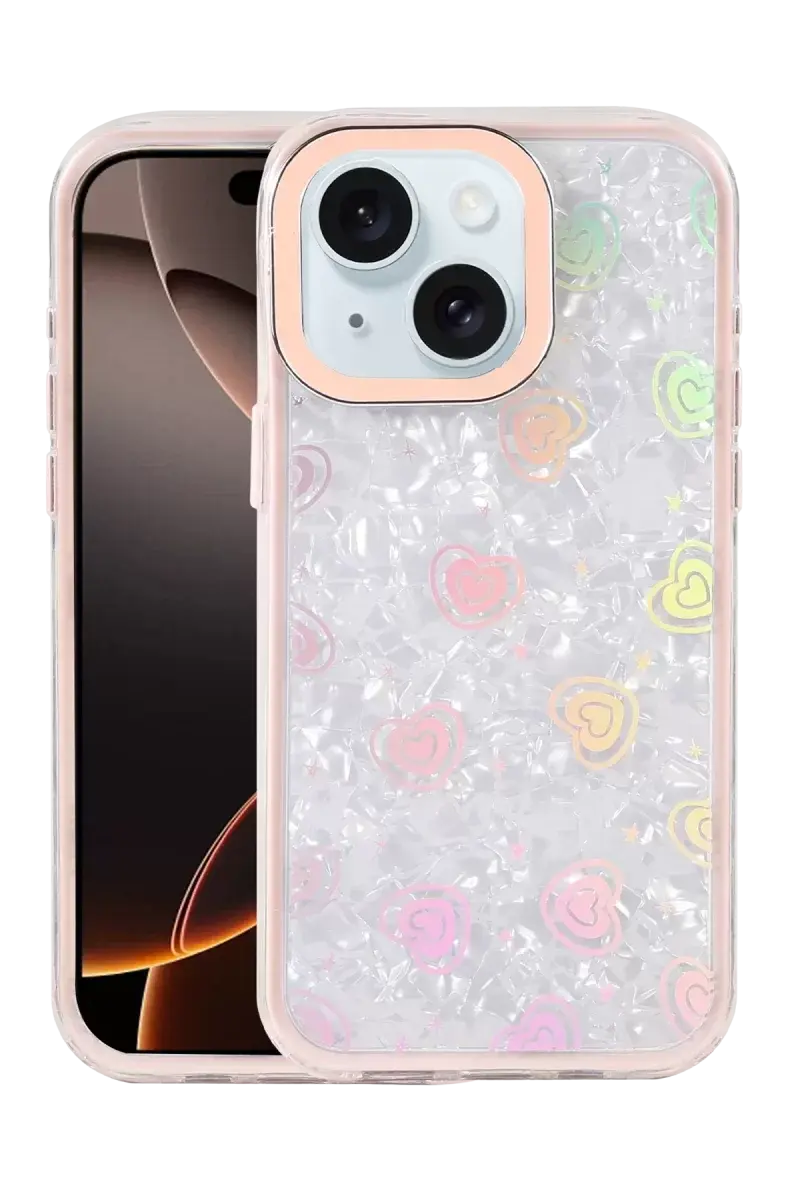 Newface Apple İphone 14 Lumi Desenli Kapak - Pembe