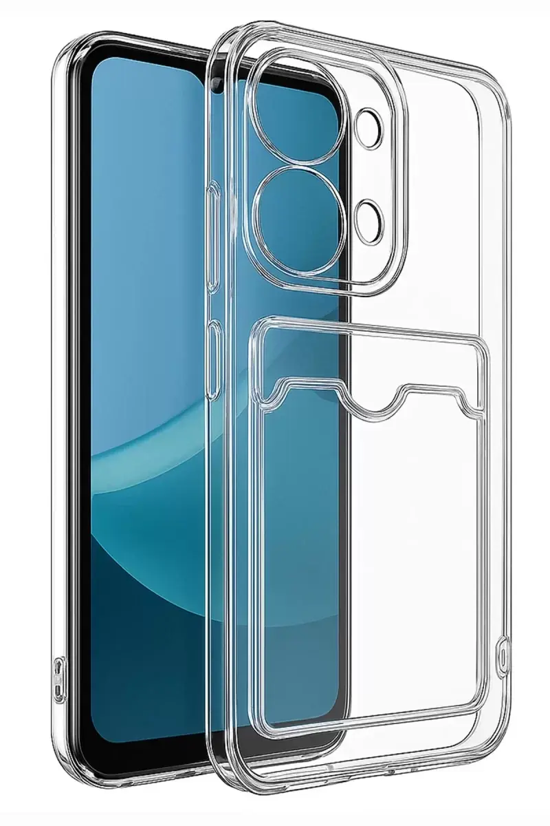 Newface Xiaomi Redmi 15c 4g Kılıf Kart Şeffaf Silikon - Şeffaf