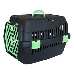 Markapet Lüx Kedi Köpek Taşıma Çantası 32 X 48 X 32 cm Siyah-Yeşil