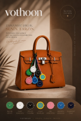 Renkli Lüks Saat Tasarımlı Çanta Süsü Bag Charm Anahtarlık Siyah