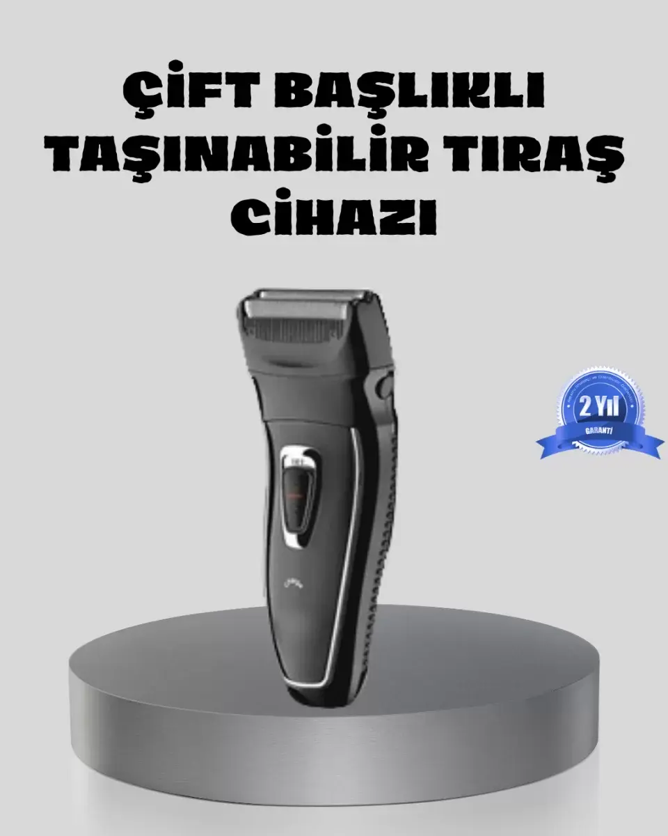 Erkek Tıraş Makinesi Kablosuz Kuru Tıraş Folyo Başlık Yıkanabilir Gövde