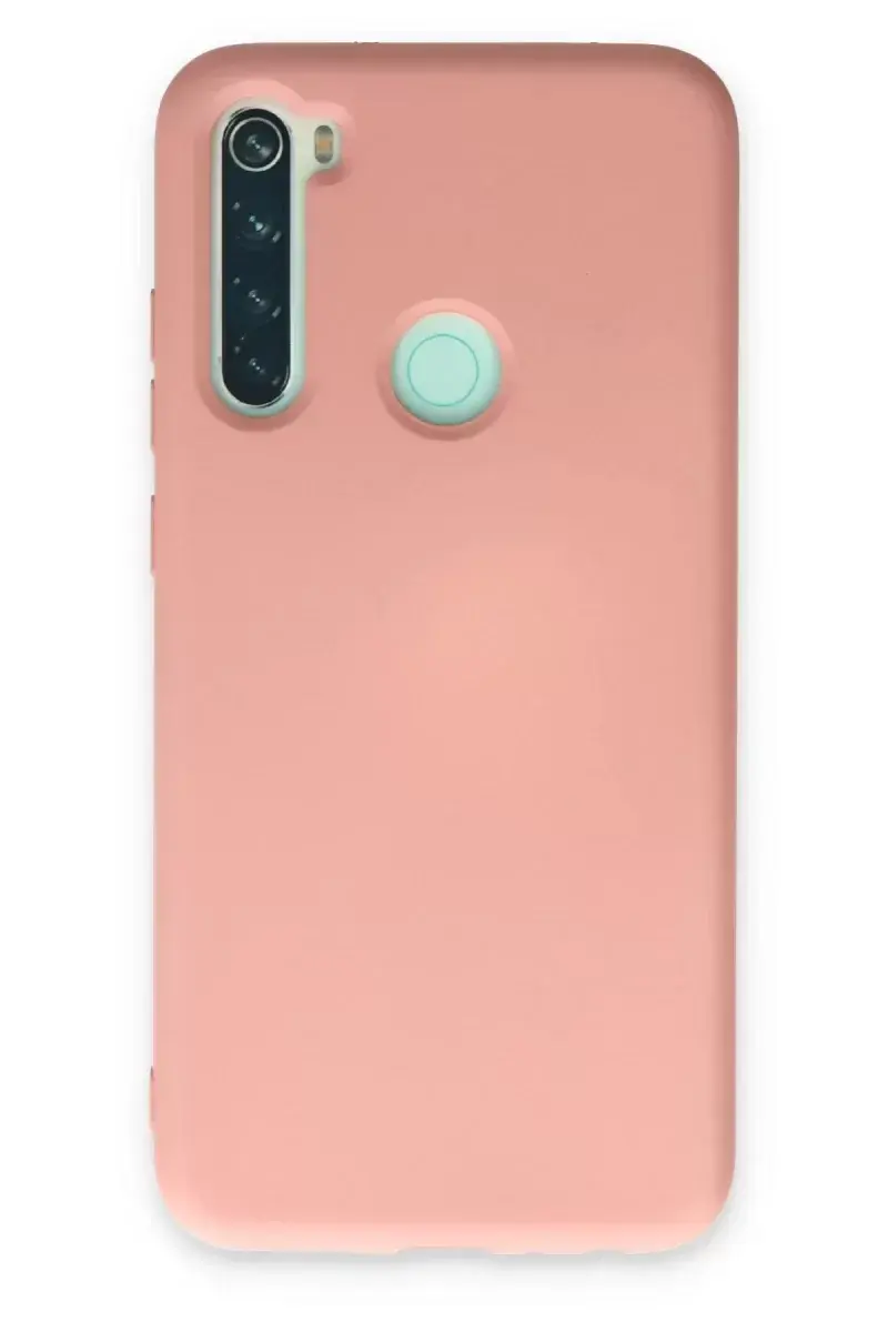 Newface Xiaomi Redmi Note 8 Kılıf Nano İçi Kadife Silikon - Pudra