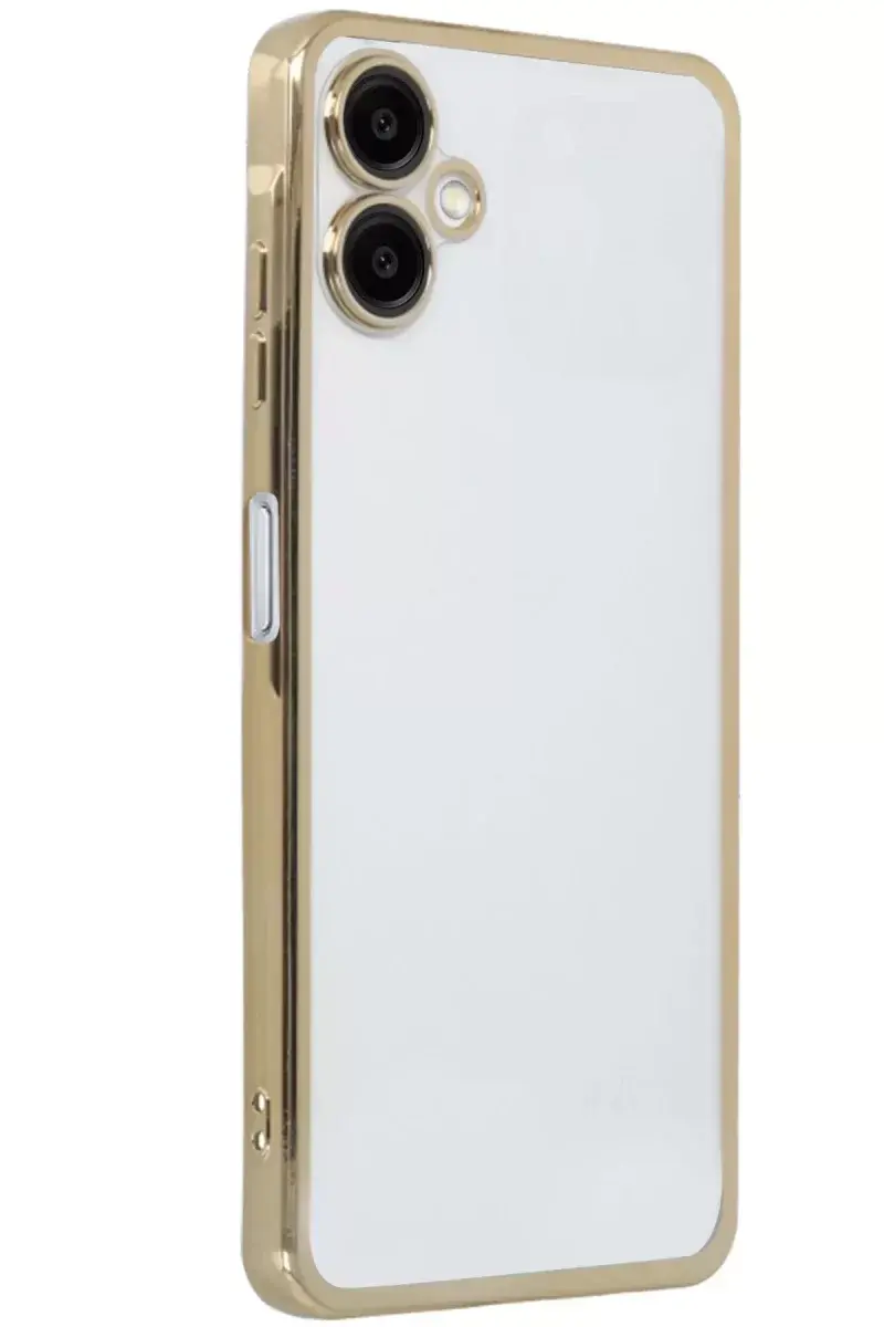 Newface Samsung Galaxy A06 Kılıf Razer Lensli Silikon - Gold