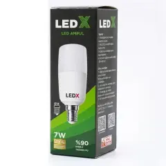 Ledx Al-cll 7 Watt E14 Duylu Soğuk Beyaz Silindirik Tasarım Led Ampul