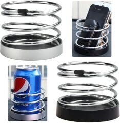 Yaylı Bardaklık Bardak İçeçek Tutucu Gri