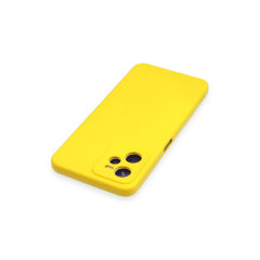 Realme C35 Kılıf Nano İçi Kadife Silikon - Sarı