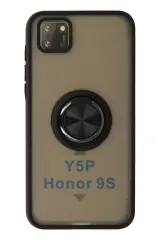 Newface Huawei Y5p Kılıf Montreal Yüzüklü Silikon Kapak - Siyah