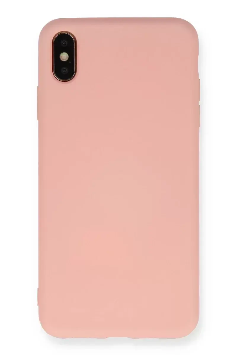 Newface İphone Xs Max Kılıf Nano İçi Kadife Silikon - Pembe