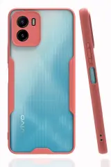 Newface Vivo Y15s Kılıf Platin Silikon - Pembe
