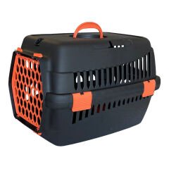 Markapet Lüx Kedi Köpek Taşıma Çantası 32 X 48 X 32 cm Siyah-Turuncu