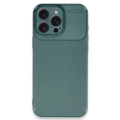 İphone 16 Pro Max Kılıf Auto Focus Karbon Kapak - Koyu Yeşil