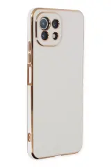 Newface Xiaomi Mi 11 Lite Kılıf Volet Silikon - Beyaz