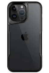 Newface Apple İphone 15 Pro Max Kılıf Boyi Silikon Kapak - Siyah