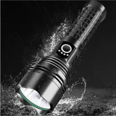 Powermaster Relax-30 P50 Su Geçirmez Zoomlu Flash Özellikli Şarjlı Metal Kasa Profesyonel El Feneri