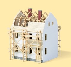 Maket İnşaat Halinde Ev - 1/100 - 12270
