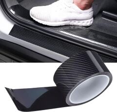 Kapı Eşiği Tampon Bagaj Koruma Folyosu Karbon Folyo 5cmx5m Siyah