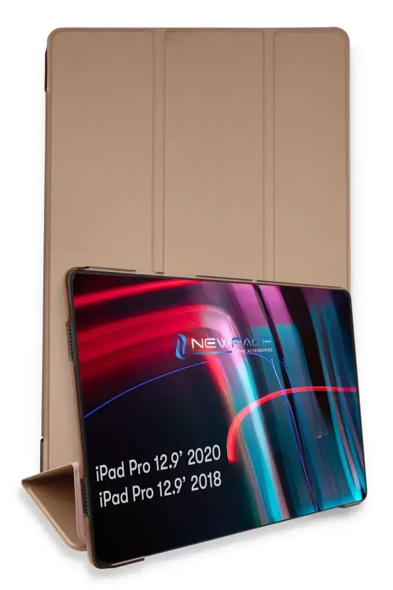 Newface İpad Pro 12.9 (2021) Kılıf Tablet Smart Kılıf - Rose Gold