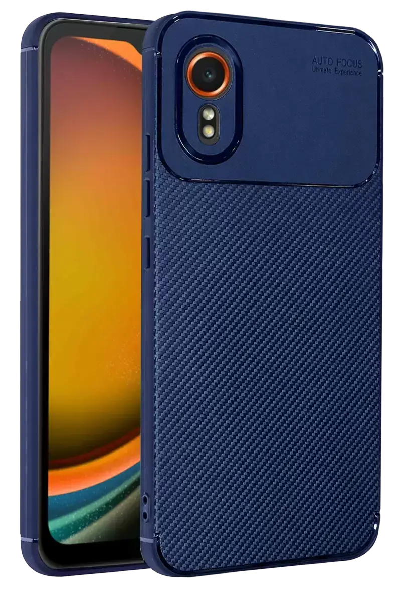 Newface Samsung Galaxy Xcover 7 Kılıf Auto Focus Karbon Kapak - Lacivert