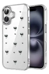 Newface Apple İphone 16 Plus Fiyonk Desenli Kapak - Desen 1