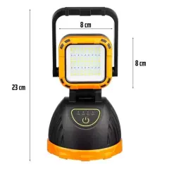 Powermaster Pm-8033a Solar Şarjlı 6 Modlu El Feneri Ve Işıldak Acil Durum Lambası (beyaz Sarı Kırmızı)