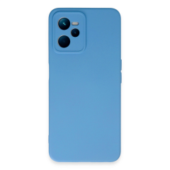 Realme C35 Kılıf Nano İçi Kadife Silikon - Mavi