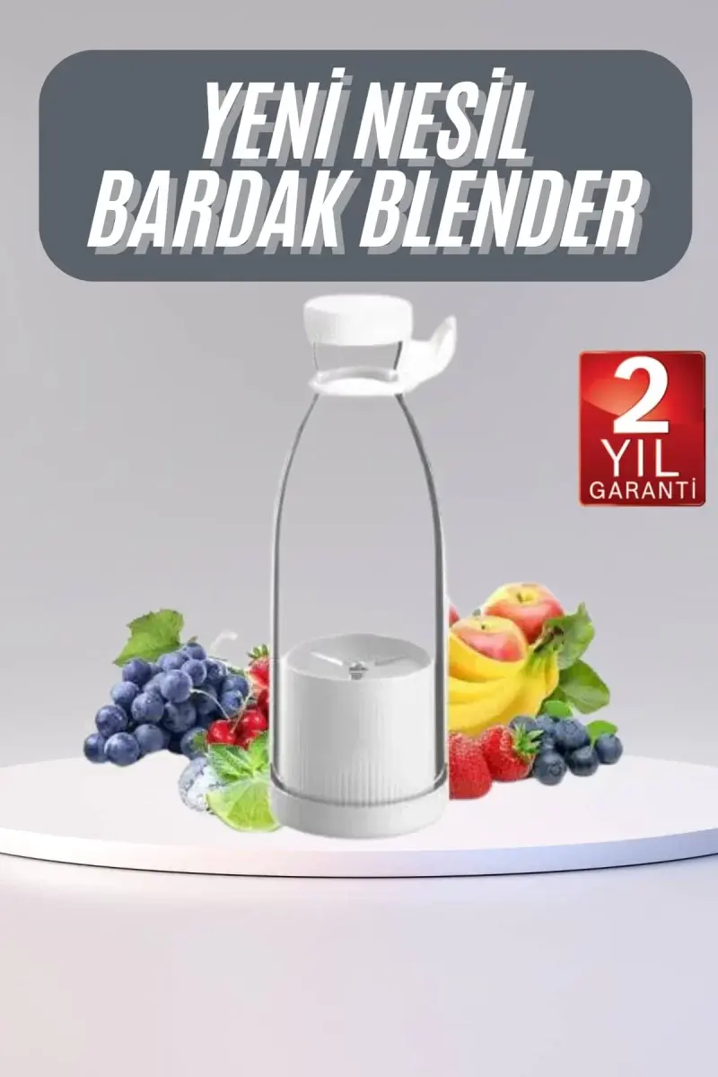 U Geçirmez Kablosuz Şarjlı Dayanıklı Taşınabilir Mini Blender