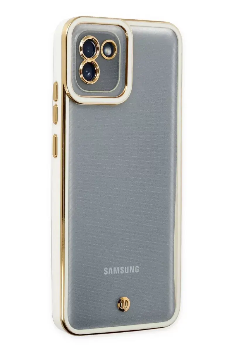 Newface Samsung Galaxy A03 Kılıf Liva Lens Silikon - Beyaz