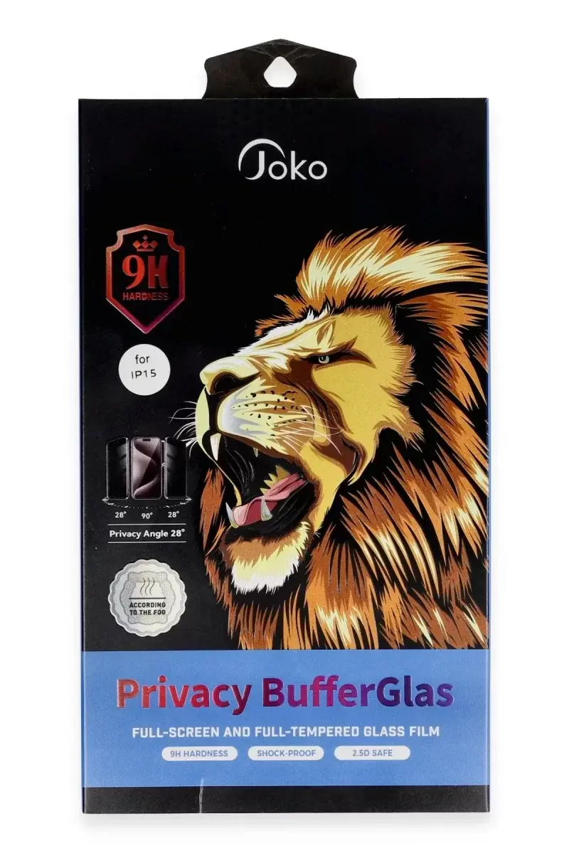 Joko İphone 15 Buffer Hayalet Cam Ekran Koruyucu - Siyah