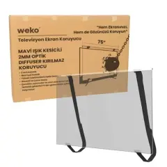 Weko Wk-29929 75'' Mavi Işık Filtreli Tv Ekran Koruyucu Darbeye Dayanıklı 2mm Optik Difüzörlü