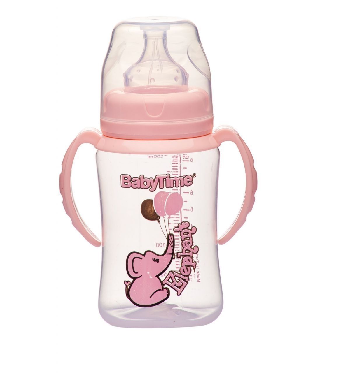 BabyTime BT077 G. Ağız Kulplu Pp Biberon 250Cc - Pembe