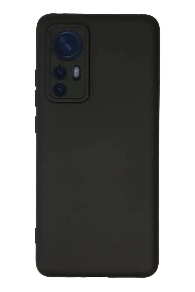 Newface Xiaomi Mi 12 Kılıf Nano İçi Kadife Silikon - Siyah