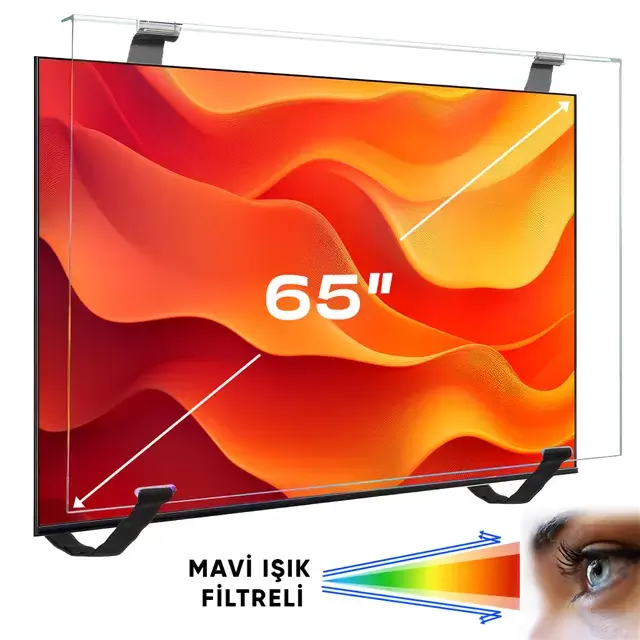 Weko Wk-29928 65'' Mavi Işık Filtreli Tv Ekran Koruyucu Darbeye Dayanıklı 2mm Optik Difüzörlü
