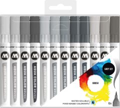 Aqua Brush Set 12'li - Grey Set