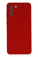 Newface Samsung Galaxy S21 Plus Kılıf Nano İçi Kadife Silikon - Kırmızı