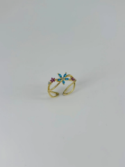 14 K Gold Kaplama Zirkon Taşlı Yüzük