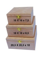 Kare Kutu Küçük Boy - 16x16x7.5