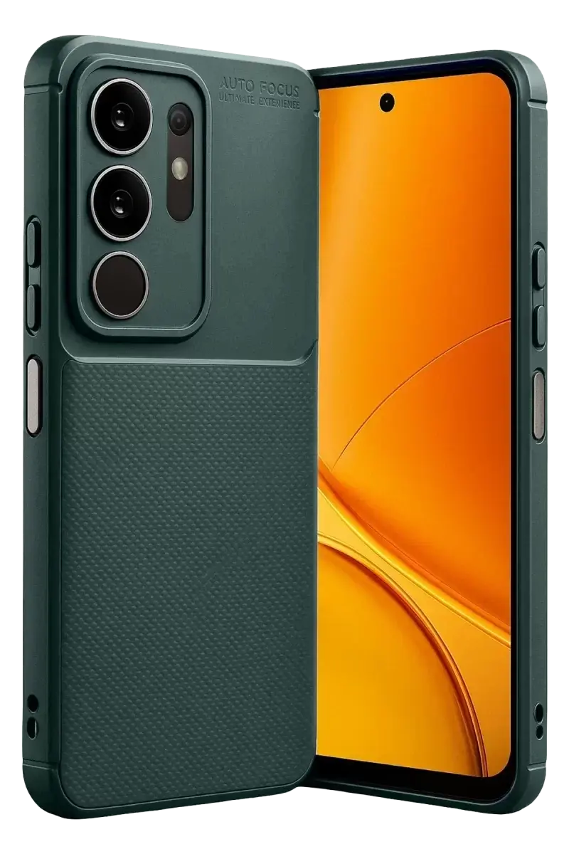 Newface Vivo Y29 4g Auto Focus Karbon Kapak - Koyu Yeşil